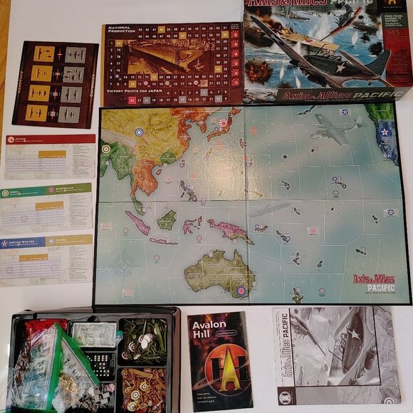 Avalon Hill Axis and Allies Pacific Game Hasbro Complete - Picture 4 of 7